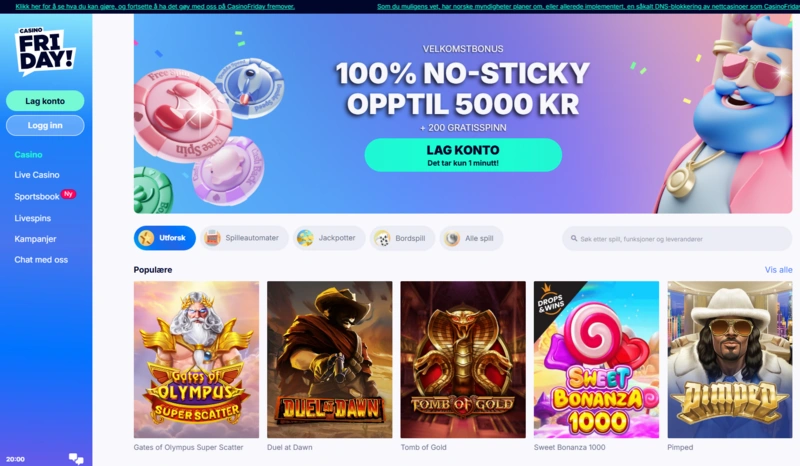 friday home page
