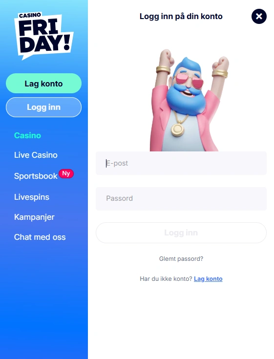 friday login page